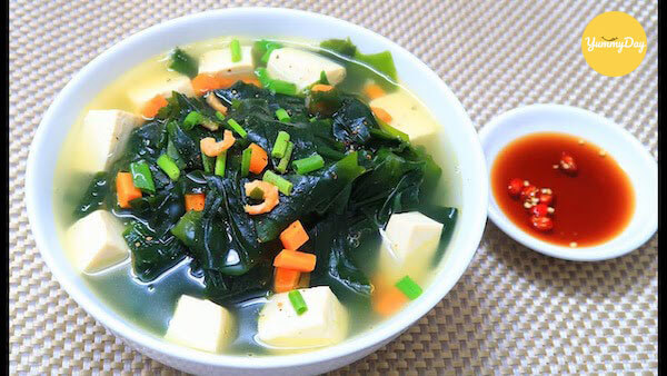 canh rong biển đậu hủ thơm ngon