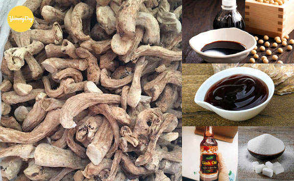 Nguyên liệu làm chà bông từ nấm hương