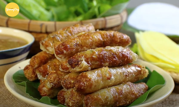 Thành phẩm chả ram bắp ngon mê ly