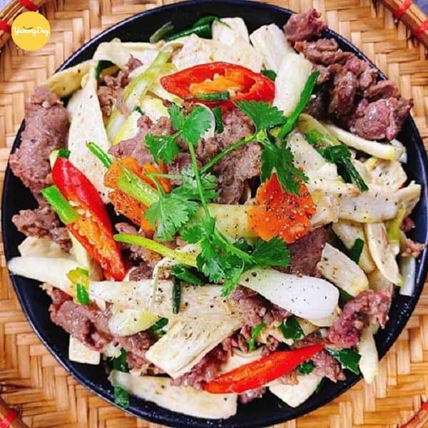 Cách xào củ niễng với thịt bò