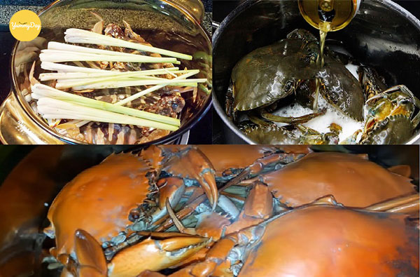 Các bước tiến hành hấp cua