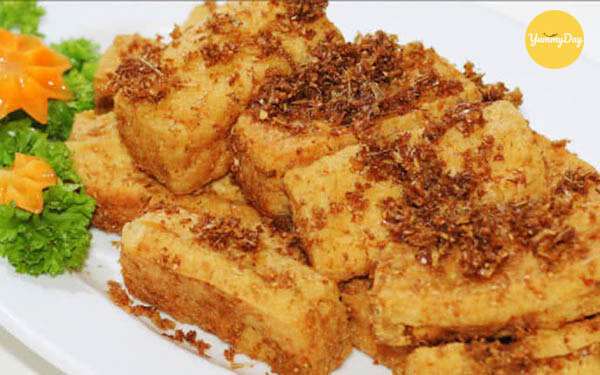đậu hũ chiên sả