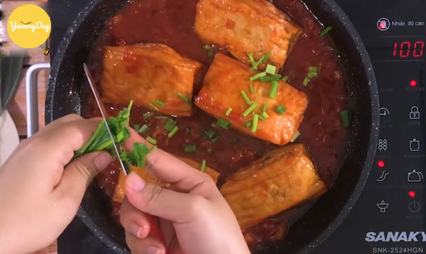 đậu hũ nhồi thịt thơm ngon
