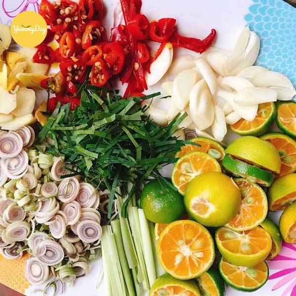 Các nguyên liệu làm sốt mắm tắc