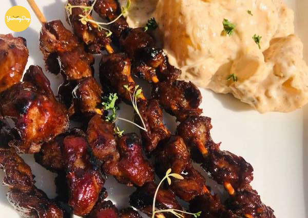 Mề gà nướng sa tế cũng thơm ngon không kém cạnh