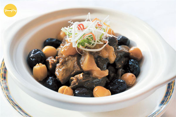 Thành phẩm món gân bò hầm hạt sen siêu ngon