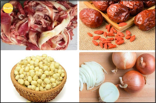 Các nguyên liệu cần thiết cho món ăn