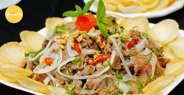 Món gỏi bò bóp thấu ngon cực kỳ ai cũng thích ăn
