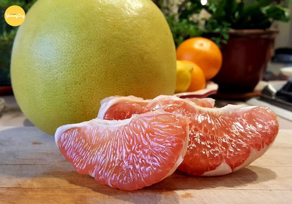 Những múi bưởi đỏ mọng