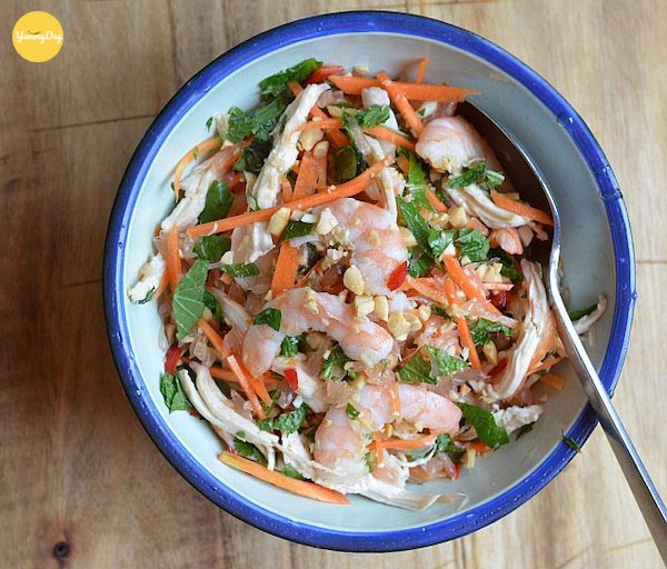 Gỏi bưởi tôm thịt ăn mãi không ngán
