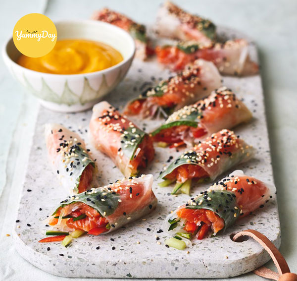 Bạn đã sẵn sàng vào bếp làm món gỏi cá hồi cuộn