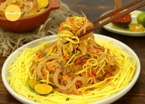 Thành phẩm món gỏi xoài da heo