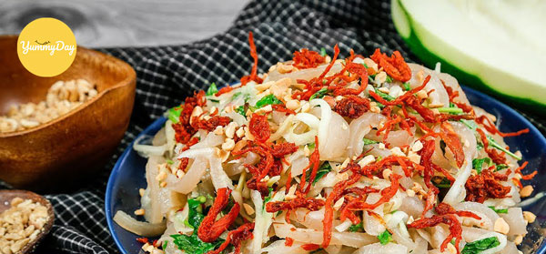 Gỏi da heo đu đủ giòn ngon