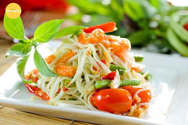 Món gói tôm thịt đã được hoàn thành