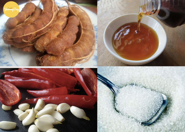 Pha chế mắm me cho món gỏi xoài khô cá lóc