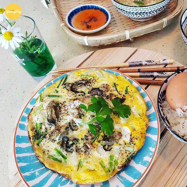 Thành phẩm hàu chiên trứng thơm ngon hấp dẫn