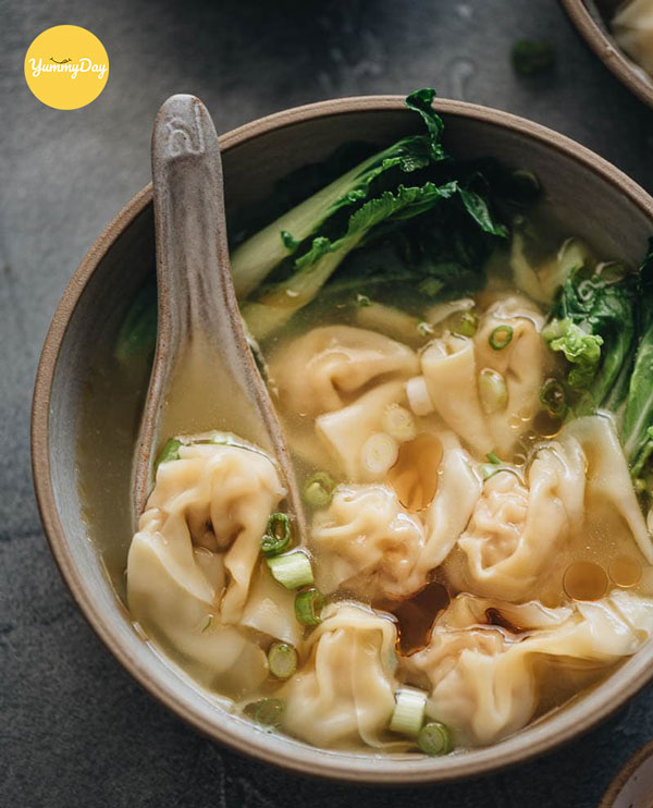 Thành phẩm hoành thánh nước siêu ngon