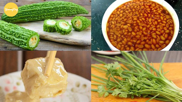 Nguyên liệu làm khổ qua kho tương hột