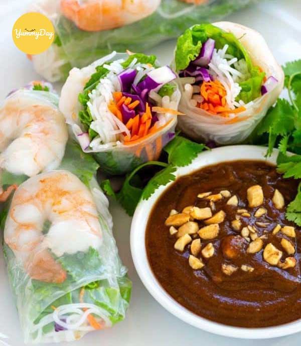 Thành phẩm món gỏi cuốn tôm thịt