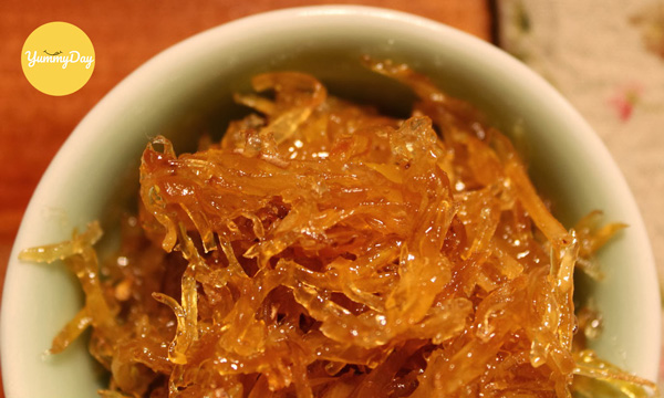Thành phẩm món mứt gừng dẻo