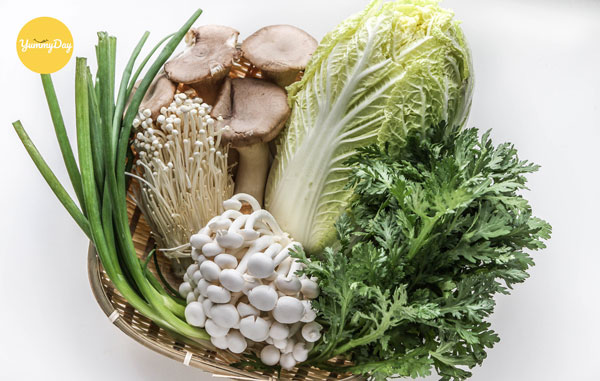 Rau ăn lẩu nhìn cực bắt mắt