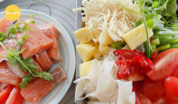 Các nguyên liệu đã sẵn sàng