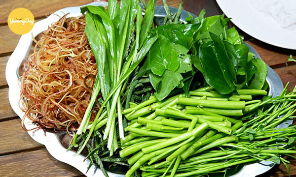 Chuẩn bị các loại rau ăn lẩu