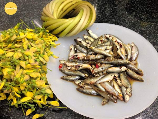 Tẩm ướp gia vị cho cá linh