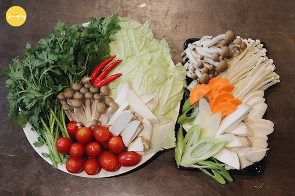 Các loại nấm và rau củ quả