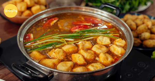 Mong chờ món lẩu riêu cua bắp bò ngon nhức nách