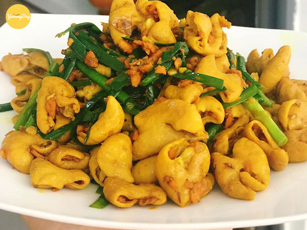 Món lòng heo xào nghệ thơm ngon tuyệt vời