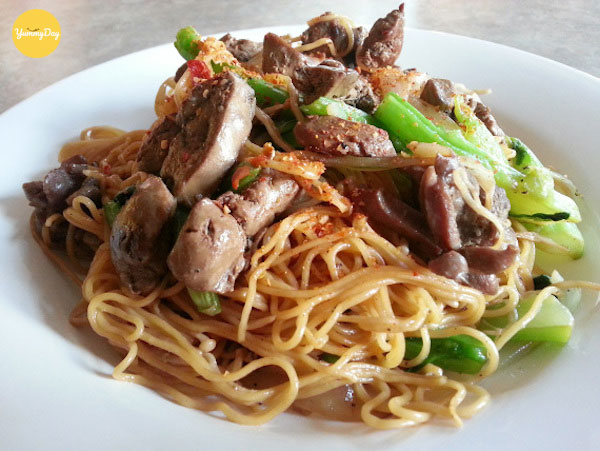 Thành phẩm mì xào lòng gà