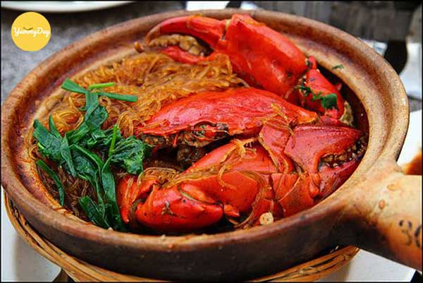 Miến cua xào với nước xương gà ngọt đậm vị