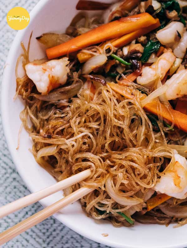Miến xào tôm thơm ngon