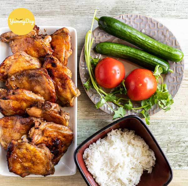 Thành phẩm món gà nướng mật ong vòng óng thơm ngon