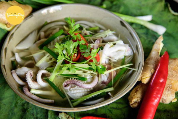 Mực hấp gừng thơm ngon ngào ngạt
