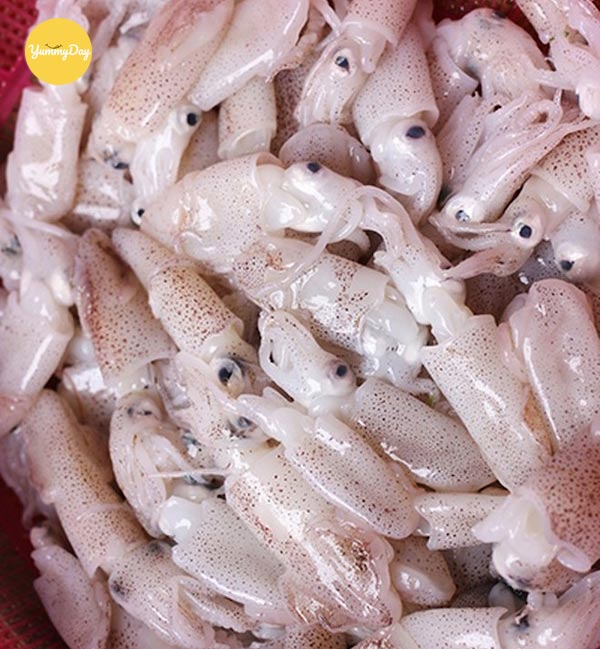 Nguyên liệu làm món mực xào lá lốt