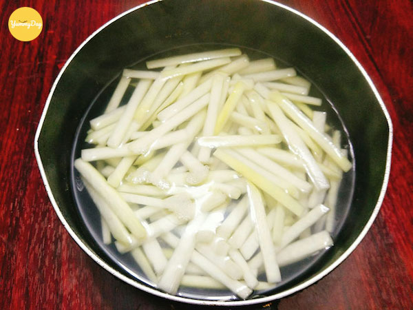 Ngâm đu đủ với nước vôi trong