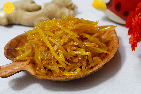 Bảo quản mứt gừng đu đủ dẻo