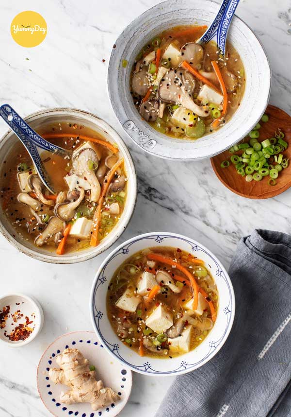 Thơm nức mũi với món canh nấm bào ngư nấu với đậu hũ non