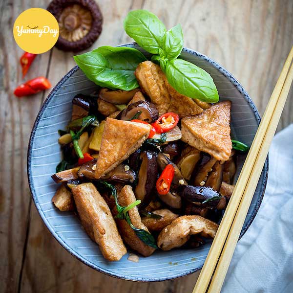 nấm rơm kho đậu hũ ngon mê ly