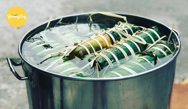 Thời gian nấu bánh tét khá lâu