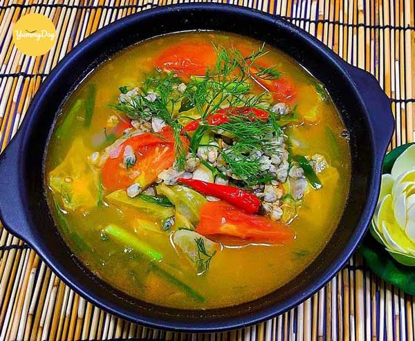 Hến nấu canh chua ngon tốn cơm