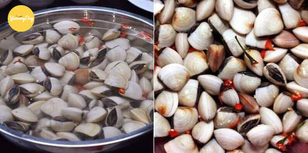 Cách làm sạch nghêu