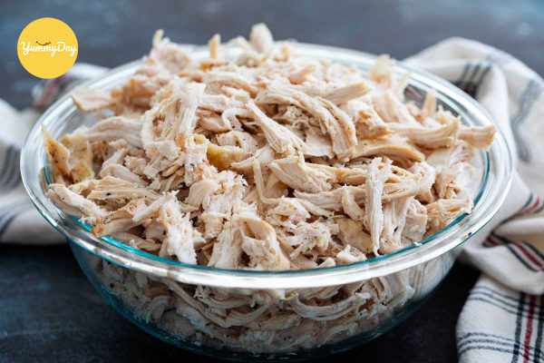 Xé sợi thịt gà