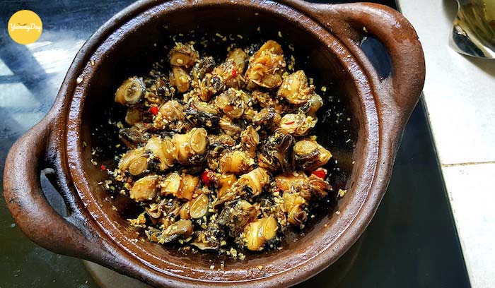 Cách làm ốc kho sả ớt vô cùng đơn giản