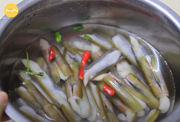 Sơ chế ốc móng tay thật sạch nào