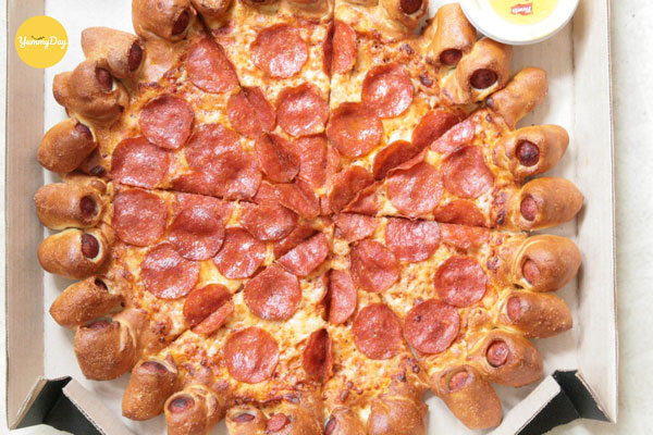 Bánh pizza viên xúc xích cực hấp dẫn