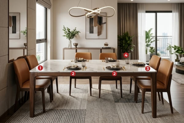 Những sai lầm thường gặp khi lựa chọn bàn ăn cho gia đình