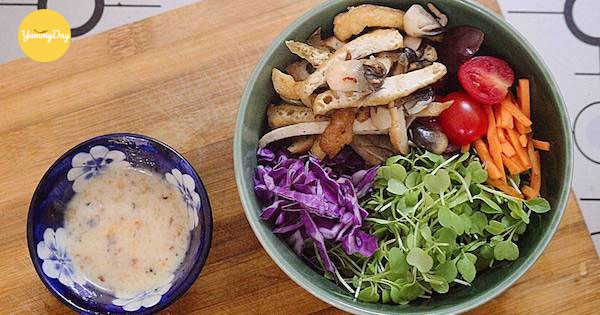 Salad chay cải mầm